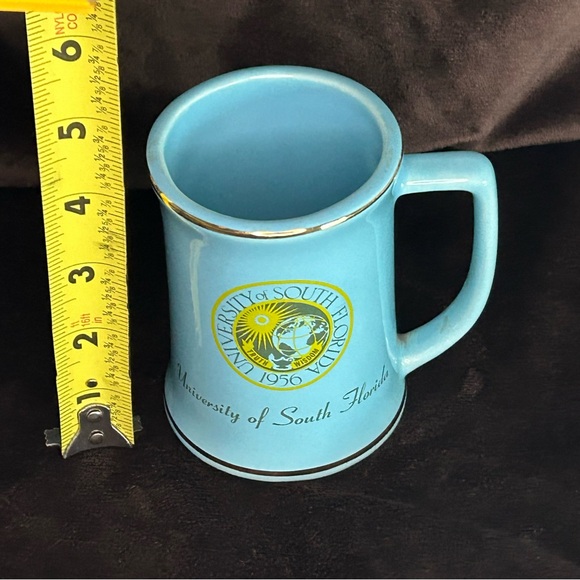 Vintage University of South Florida Blue Mug. 4” Tall by 3” Great Condition - Picture 2 of 5